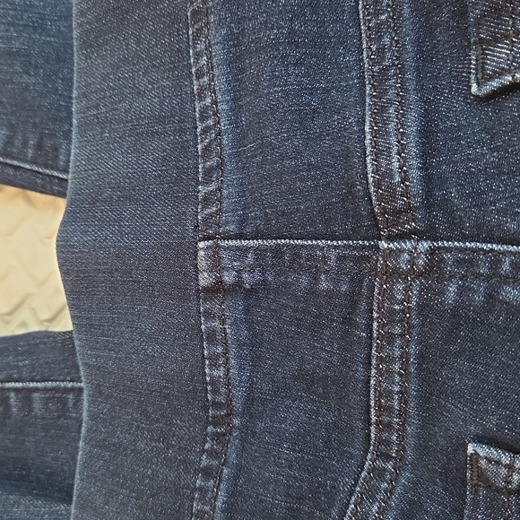 Talbots Flawless Pull on JEGGINGS Dark Blue Denim Womans 14 EUC Wide Waistband - Picture 10 of 16